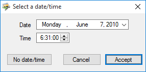Simple date/time setting